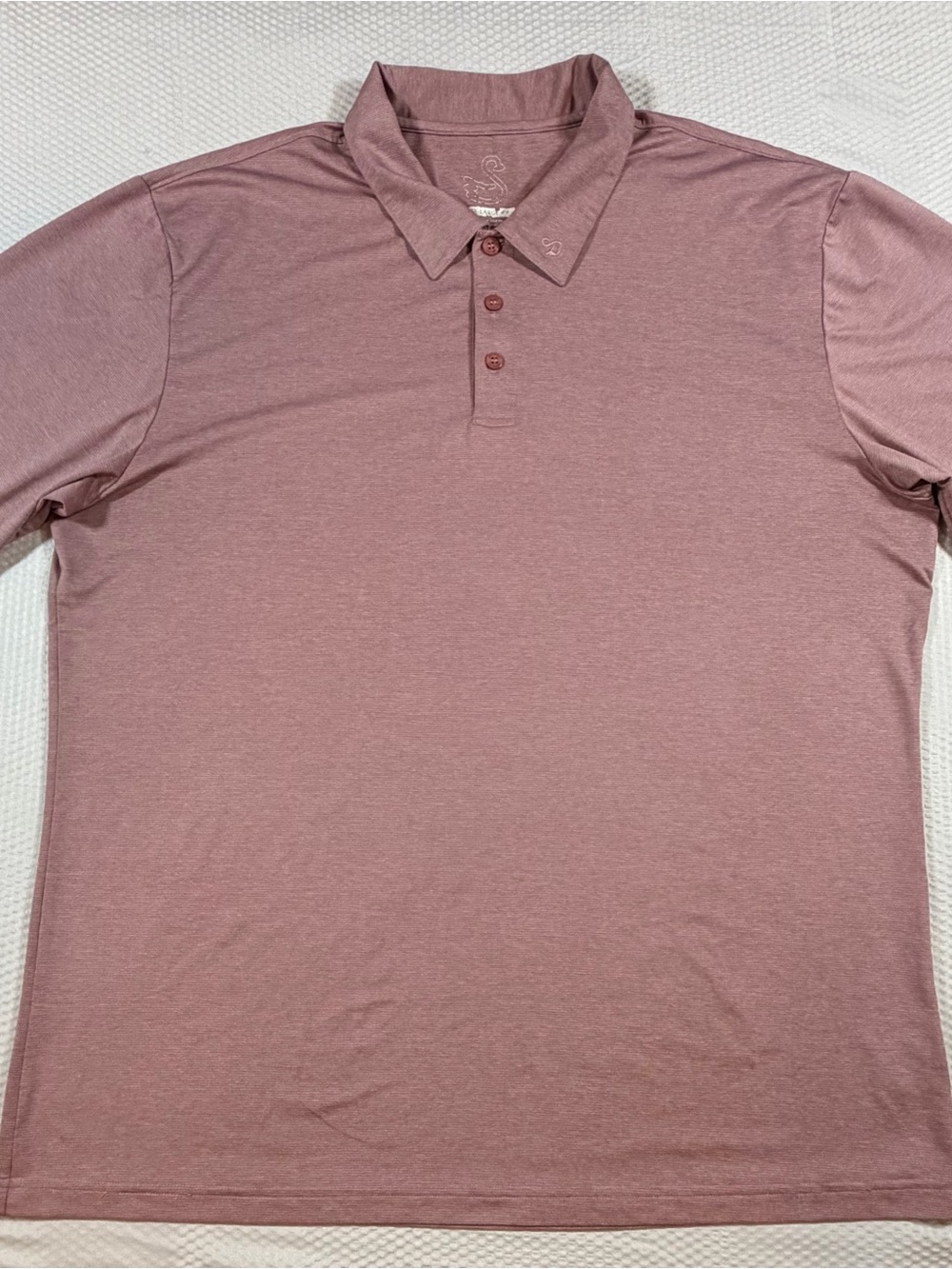 Swannies Golf Polo Shirt Men’s 2XL Pink Heather Performance Stretch Short Sleeve